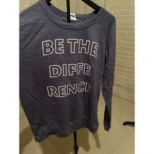 Delta Fleece Adult Medium Be The Difference Long Sleeve Pullover Crewneck